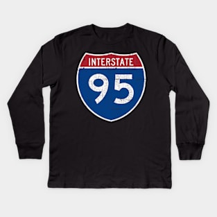 I-95 -- Vintage Look Design Kids Long Sleeve T-Shirt